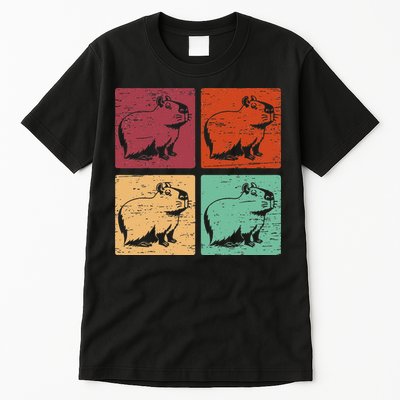 Vintage Capybara Rodent Animals Vintage Capybaras Capybara  Tall T-Shirt