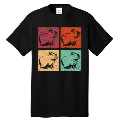 Vintage Capybara Rodent Animals Vintage Capybaras Capybara  Tall T-Shirt