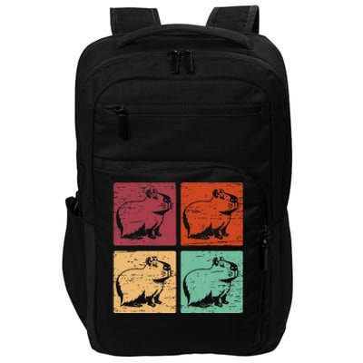 Vintage Capybara Rodent Animals Vintage Capybaras Capybara  Impact Tech Backpack