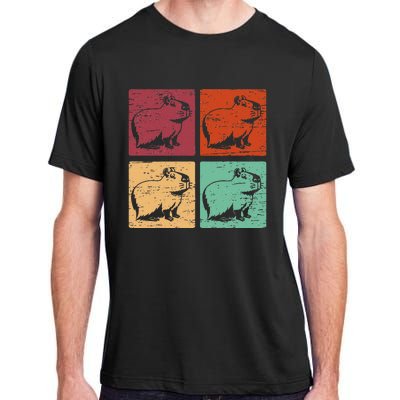 Vintage Capybara Rodent Animals Vintage Capybaras Capybara  Adult ChromaSoft Performance T-Shirt