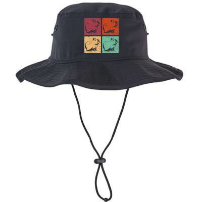 Vintage Capybara Rodent Animals Vintage Capybaras Capybara  Bucket Hat