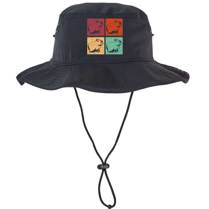 Vintage Capybara Rodent Animals Vintage Capybaras Capybara  Bucket Hat