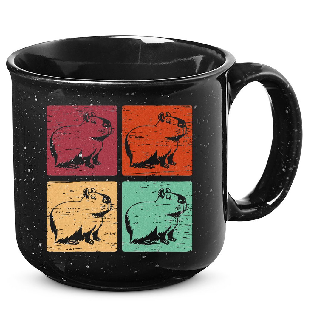 Vintage Capybara Rodent Animals Vintage Capybaras Capybara  15oz Campfire Ceramic Mug