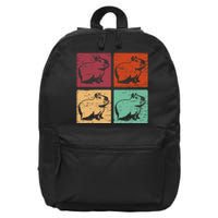 Vintage Capybara Rodent Animals Vintage Capybaras Capybara  16 in Basic Backpack