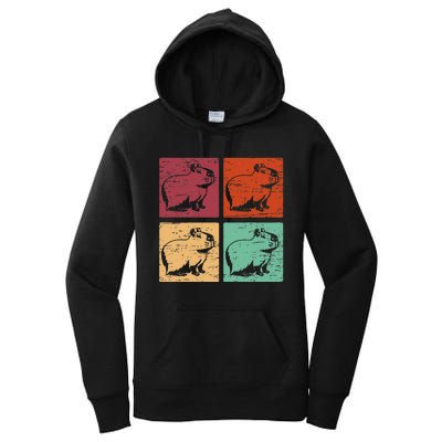 Vintage Capybara Rodent Animals Vintage Capybaras Capybara  Women's Pullover Hoodie