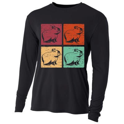 Vintage Capybara Rodent Animals Vintage Capybaras Capybara  Cooling Performance Long Sleeve Crew