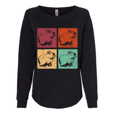 Vintage Capybara Rodent Animals Vintage Capybaras Capybara  Womens California Wash Sweatshirt