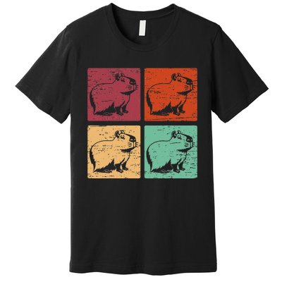 Vintage Capybara Rodent Animals Vintage Capybaras Capybara  Premium T-Shirt