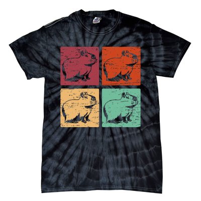 Vintage Capybara Rodent Animals Vintage Capybaras Capybara  Tie-Dye T-Shirt