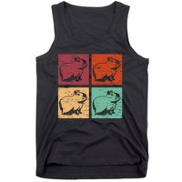 Vintage Capybara Rodent Animals Vintage Capybaras Capybara  Tank Top