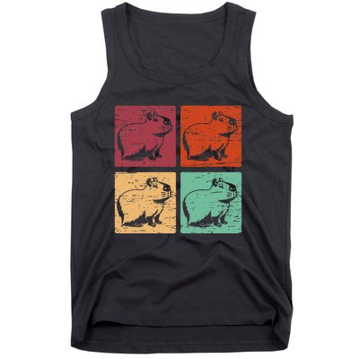 Vintage Capybara Rodent Animals Vintage Capybaras Capybara  Tank Top