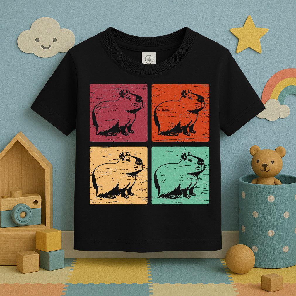 Vintage Capybara Rodent Animals Vintage Capybaras Capybara  Toddler T-Shirt