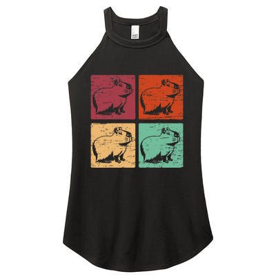 Vintage Capybara Rodent Animals Vintage Capybaras Capybara  Women’s Perfect Tri Rocker Tank