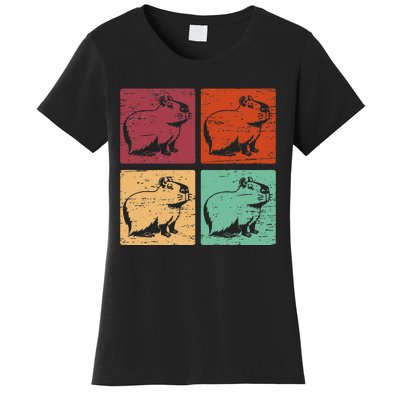 Vintage Capybara Rodent Animals Vintage Capybaras Capybara  Women's T-Shirt