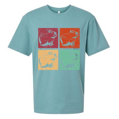 Vintage Capybara Rodent Animals Vintage Capybaras Capybara  Sueded Cloud Jersey T-Shirt