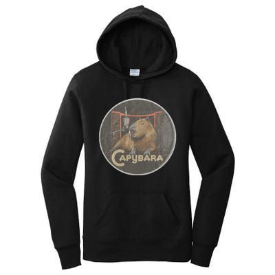 Vintage Capybara Retro Capybara Women's Pullover Hoodie