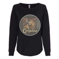 Vintage Capybara Retro Capybara Womens California Wash Sweatshirt