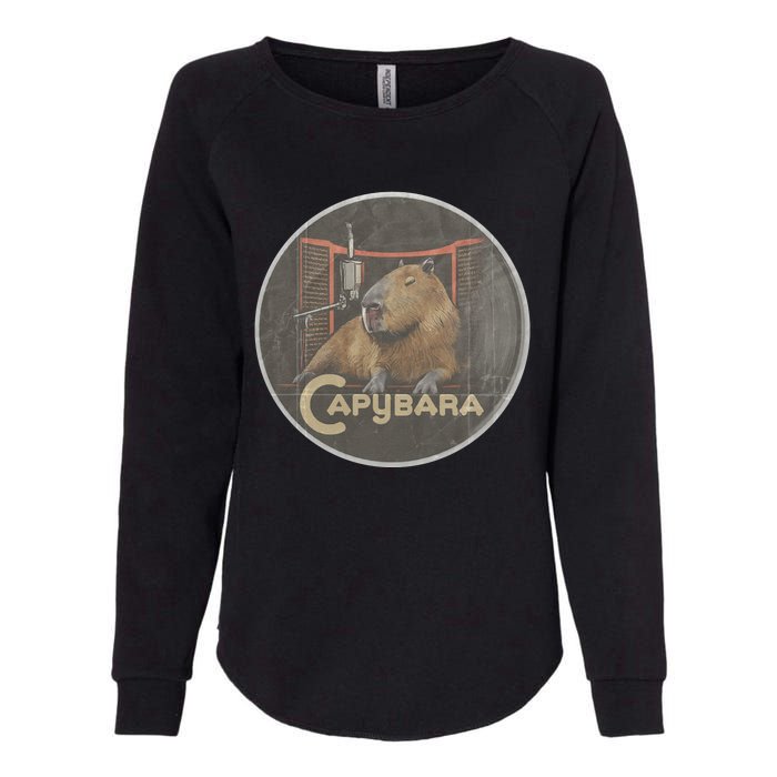 Vintage Capybara Retro Capybara Womens California Wash Sweatshirt