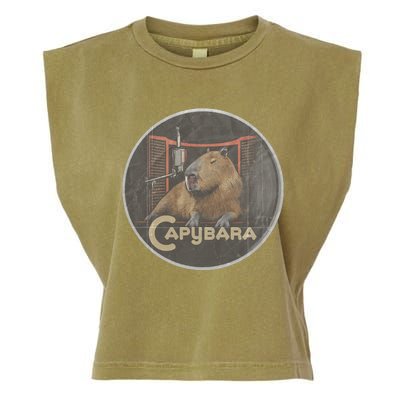 Vintage Capybara Retro Capybara Garment-Dyed Women's Muscle Tee