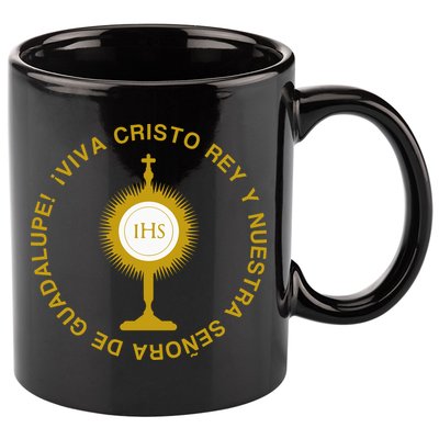 Viva Cristo Rey Catholic Cristeros Gift 11oz C Handle Ceramic Mug
