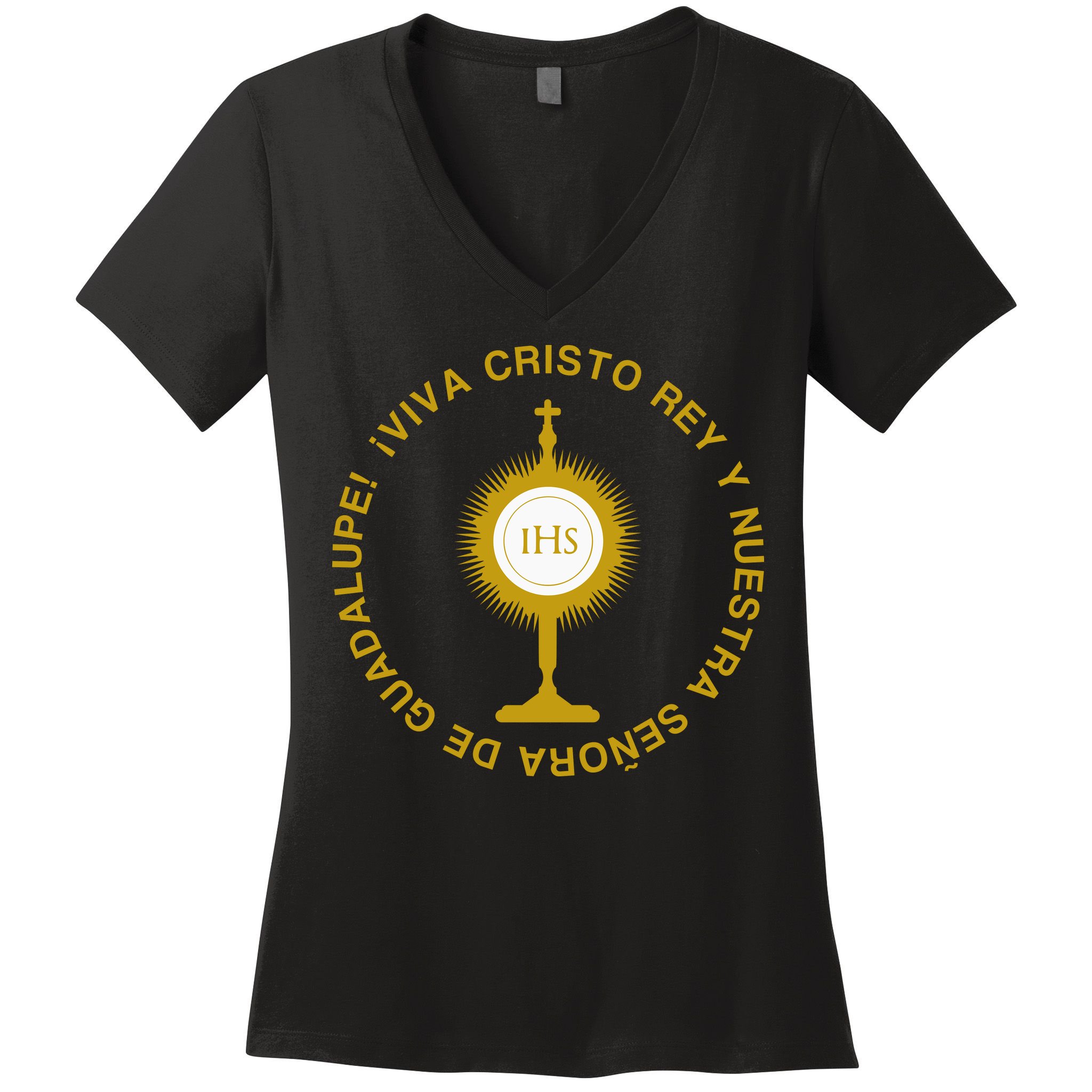 Viva Cristo Rey Catholic Cristeros Gift Women's V-Neck T-Shirt