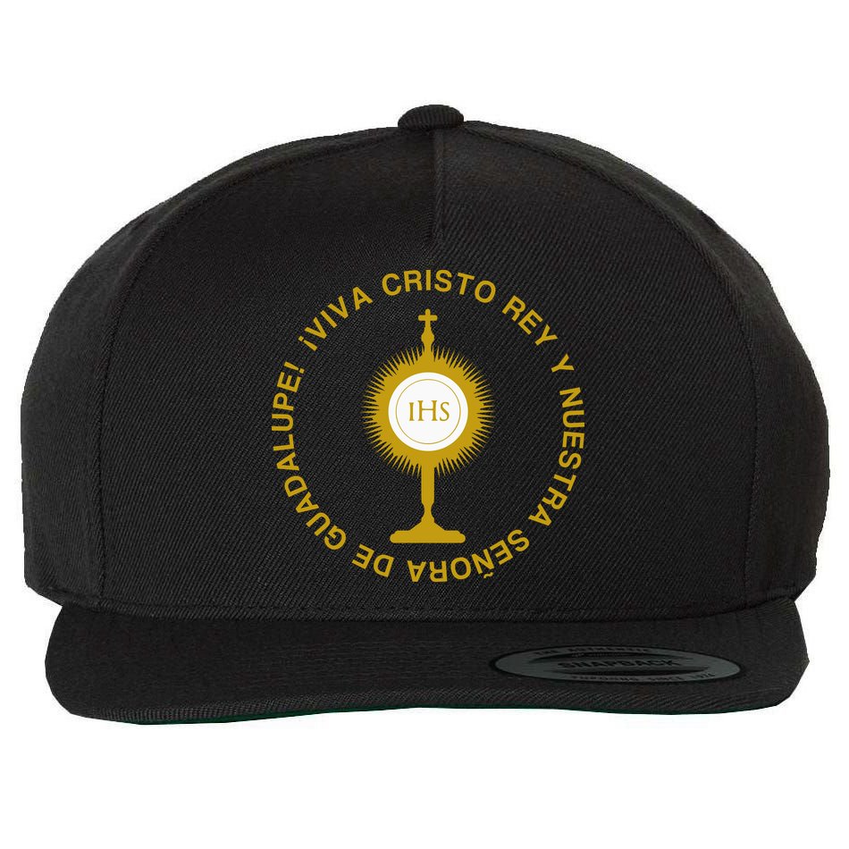Viva Cristo Rey Catholic Cristeros Gift Wool Snapback Cap
