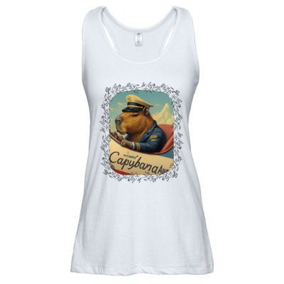 Vintage Capybara Retro Capybara Ladies Essential Flowy Tank