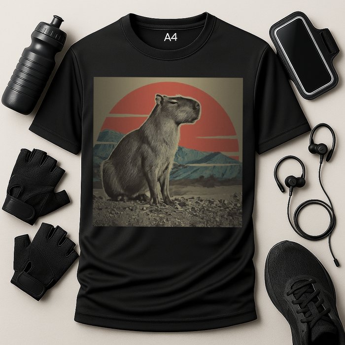 Vintage Capybara Retro Capybara Performance Shirt