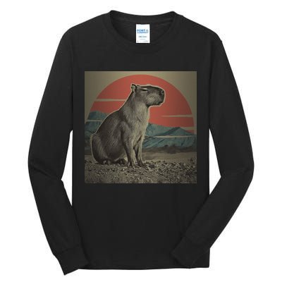 Vintage Capybara Retro Capybara Tall Long Sleeve T-Shirt
