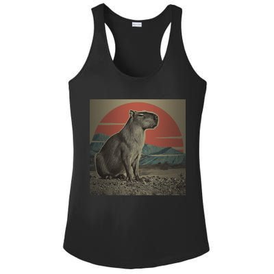 Vintage Capybara Retro Capybara Ladies PosiCharge Competitor Racerback Tank
