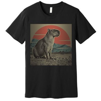Vintage Capybara Retro Capybara Premium T-Shirt