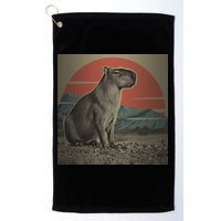 Vintage Capybara Retro Capybara Golf Towel