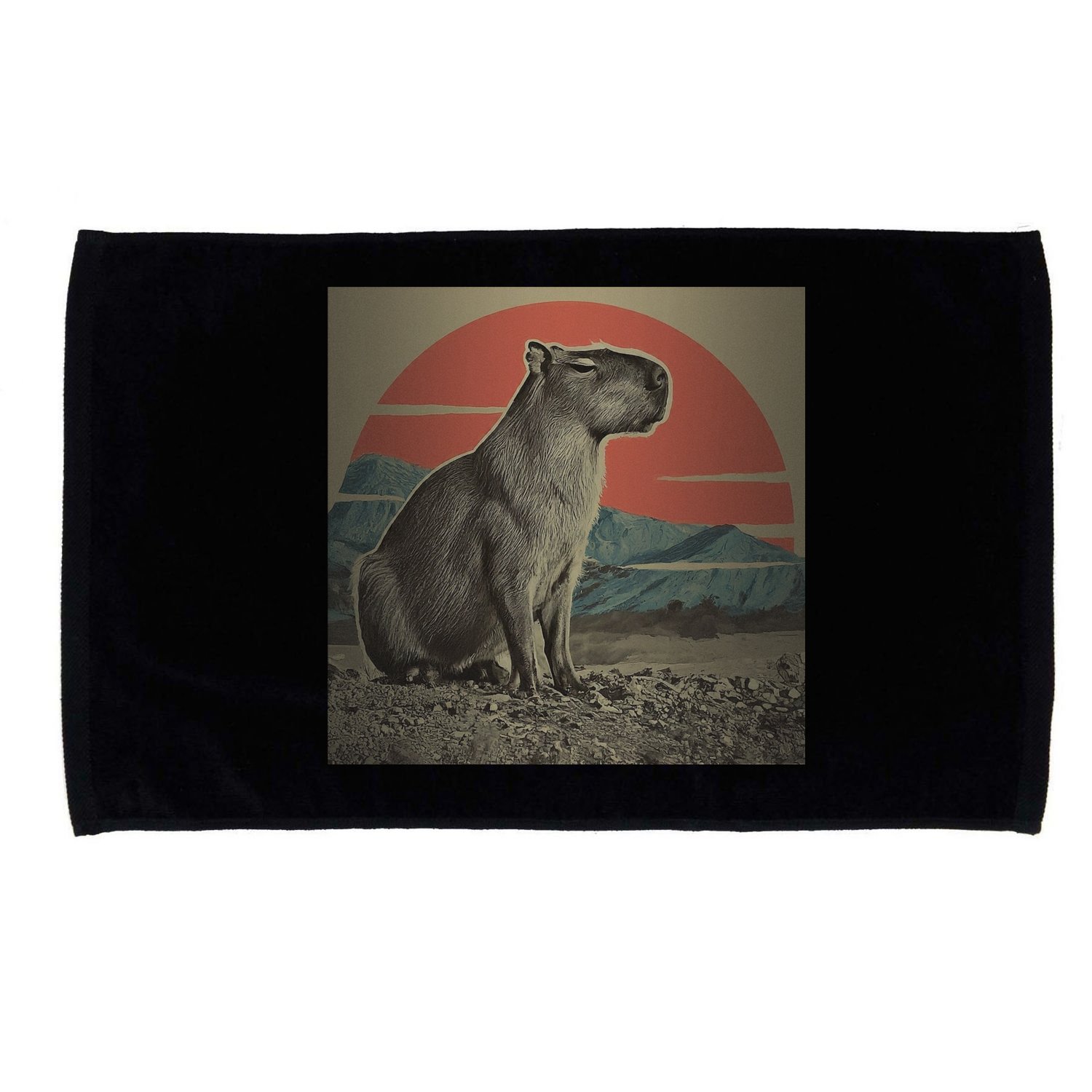 Vintage Capybara Retro Capybara Microfiber Hand Towel