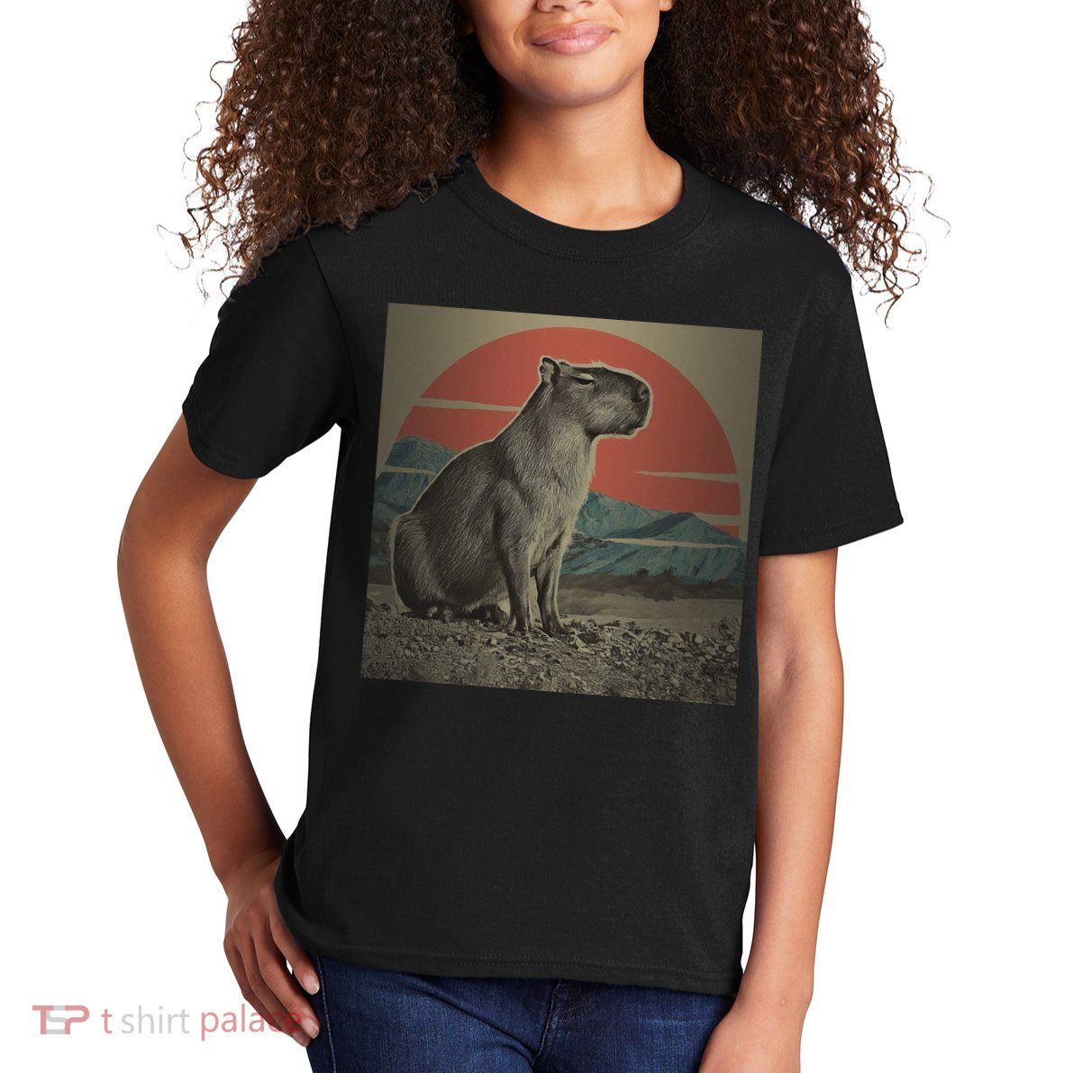 Vintage Capybara Retro Capybara Kids T-Shirt