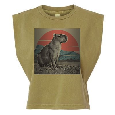 Vintage Capybara Retro Capybara Garment-Dyed Women's Muscle Tee