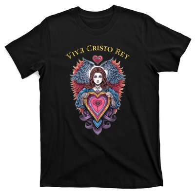 Viva Cristo Rey Sacred Heart Roman Catholic T-Shirt