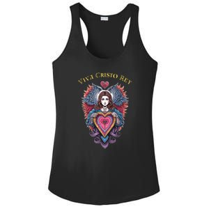 Viva Cristo Rey Sacred Heart Roman Catholic Ladies PosiCharge Competitor Racerback Tank