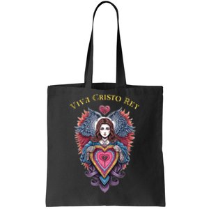 Viva Cristo Rey Sacred Heart Roman Catholic Tote Bag