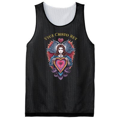 Viva Cristo Rey Sacred Heart Roman Catholic Mesh Reversible Basketball Jersey Tank