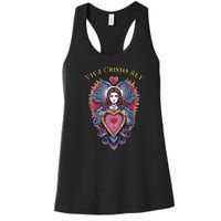 Viva Cristo Rey Sacred Heart Roman Catholic Women's Racerback Tank