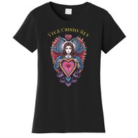 Viva Cristo Rey Sacred Heart Roman Catholic Women's T-Shirt