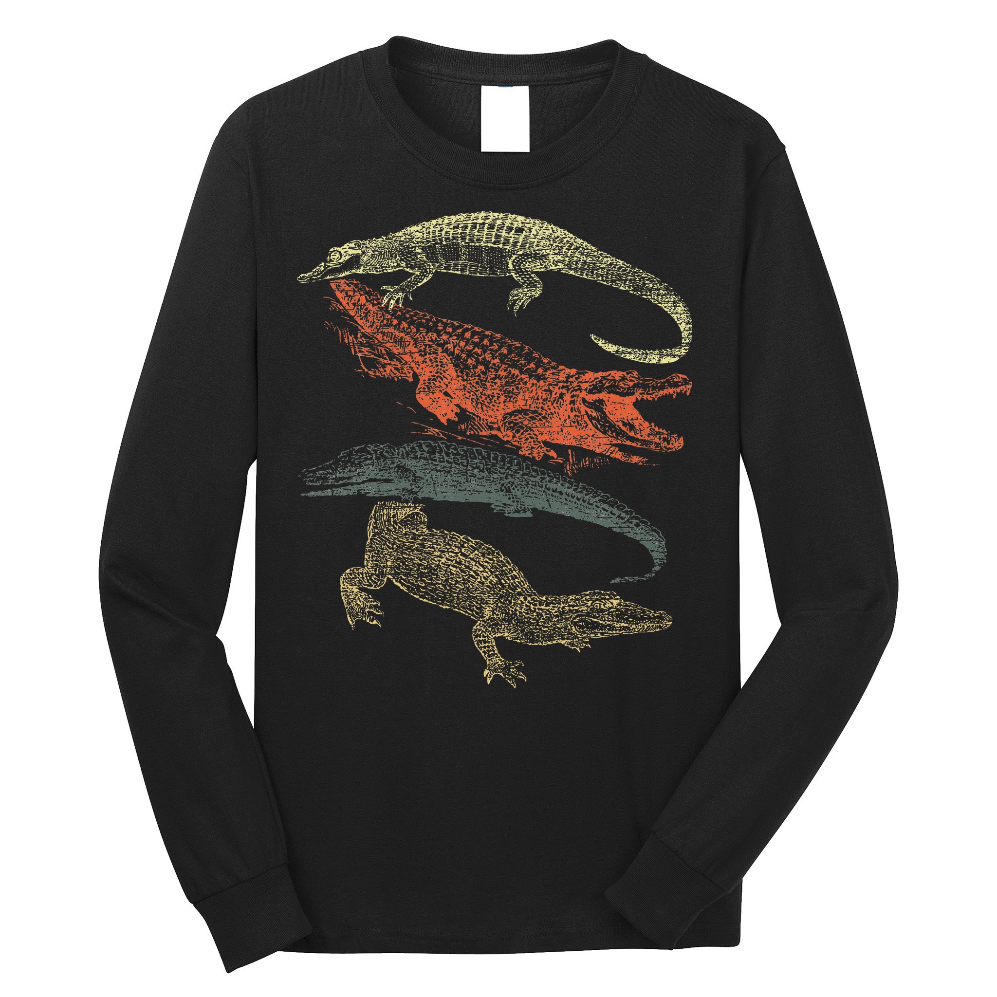 Vintage Crocodiles Retro Crocodile Long Sleeve Shirt