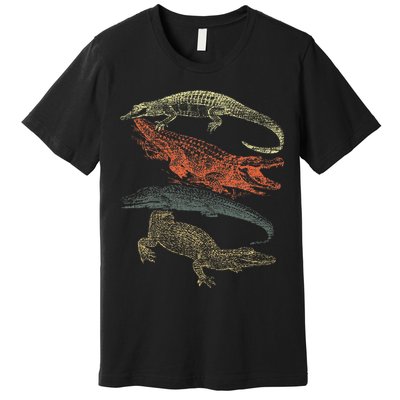 Vintage Crocodiles Retro Crocodile Premium T-Shirt