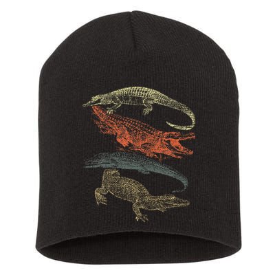 Vintage Crocodiles Retro Crocodile Short Acrylic Beanie