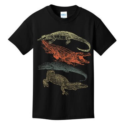 Vintage Crocodiles Retro Crocodile Kids T-Shirt