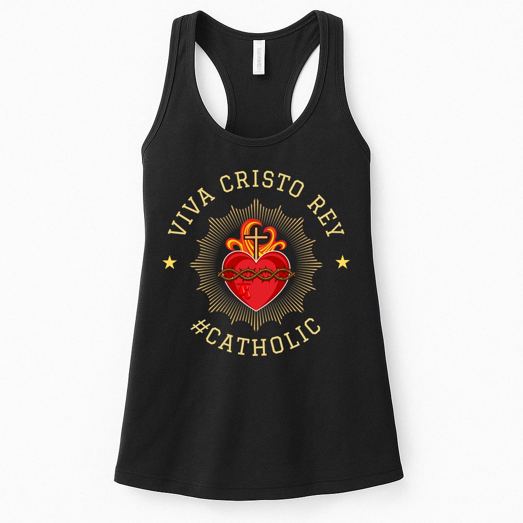Viva Cristo Rey Roman Catholic Gift Womens Tank Top