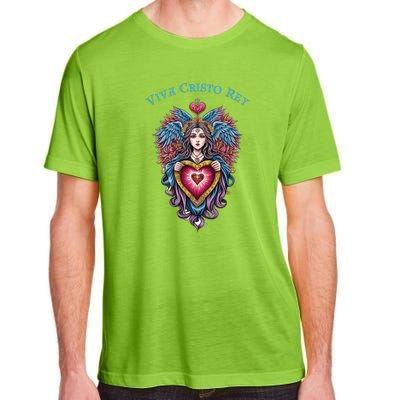 Viva Cristo Rey Sacred Heart Roman Catholic Adult ChromaSoft Performance T-Shirt