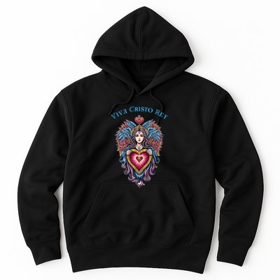 Viva Cristo Rey Sacred Heart Roman Catholic Hoodie