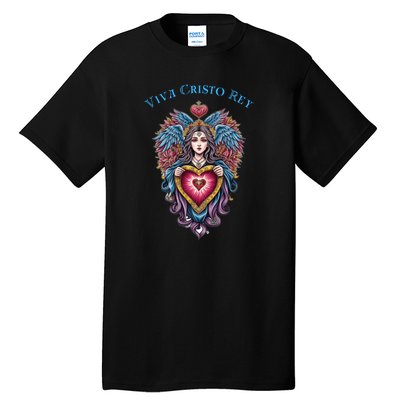 Viva Cristo Rey Sacred Heart Roman Catholic Tall T-Shirt