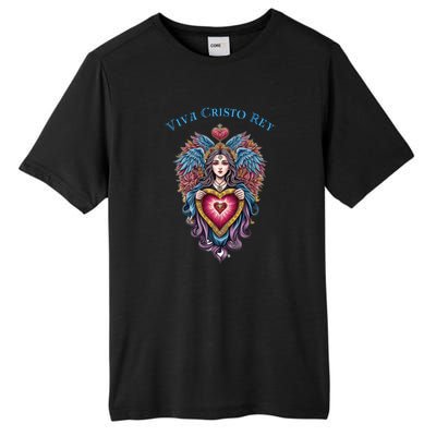 Viva Cristo Rey Sacred Heart Roman Catholic Tall Fusion ChromaSoft Performance T-Shirt